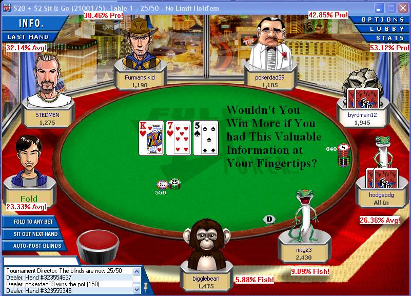 fulltilt poker table